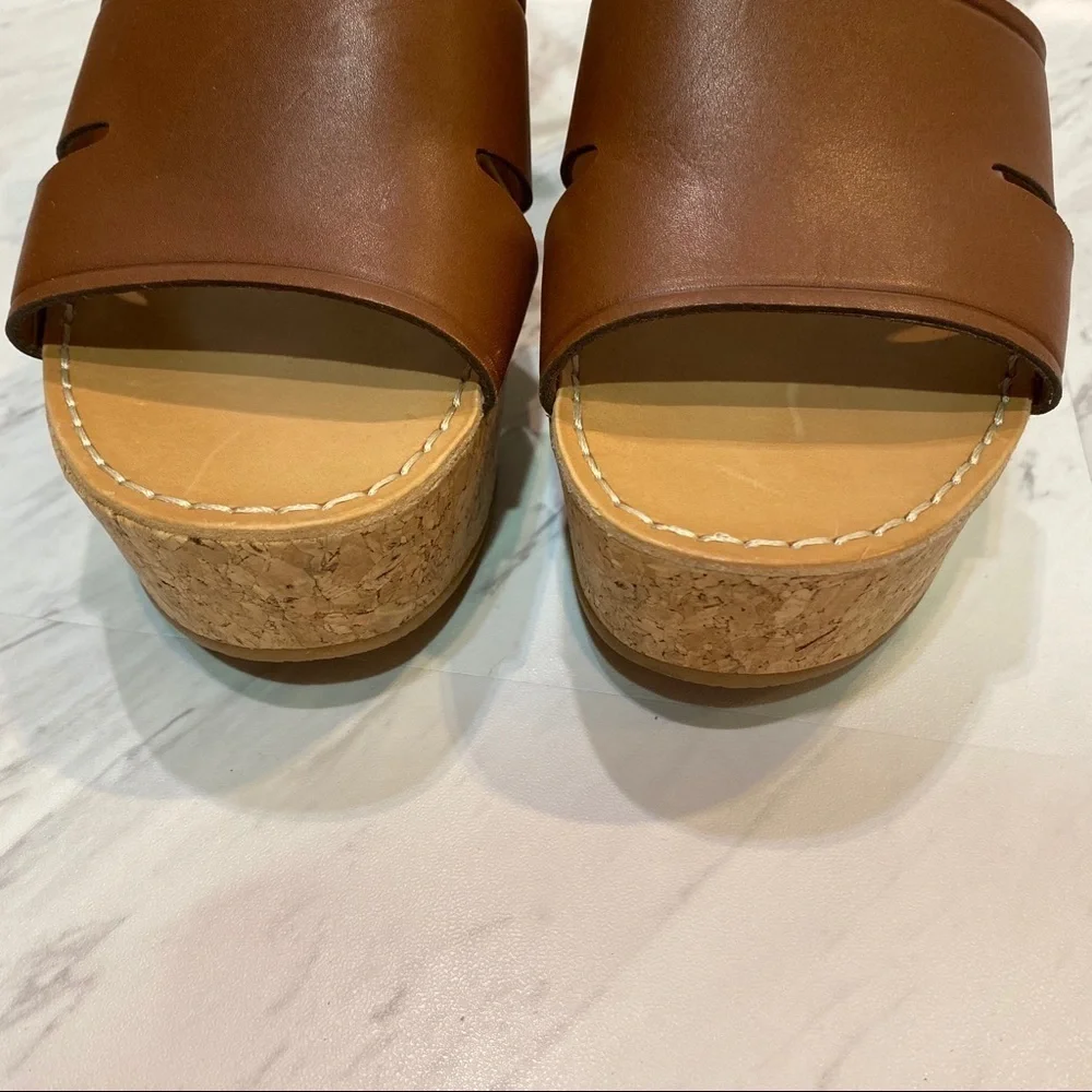 Dolce Vita Cork Linda Brown Platform Sandals